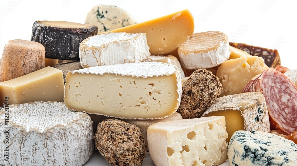 Fototapeta premium Cheese Dices on Wooden Surface for Appetizers