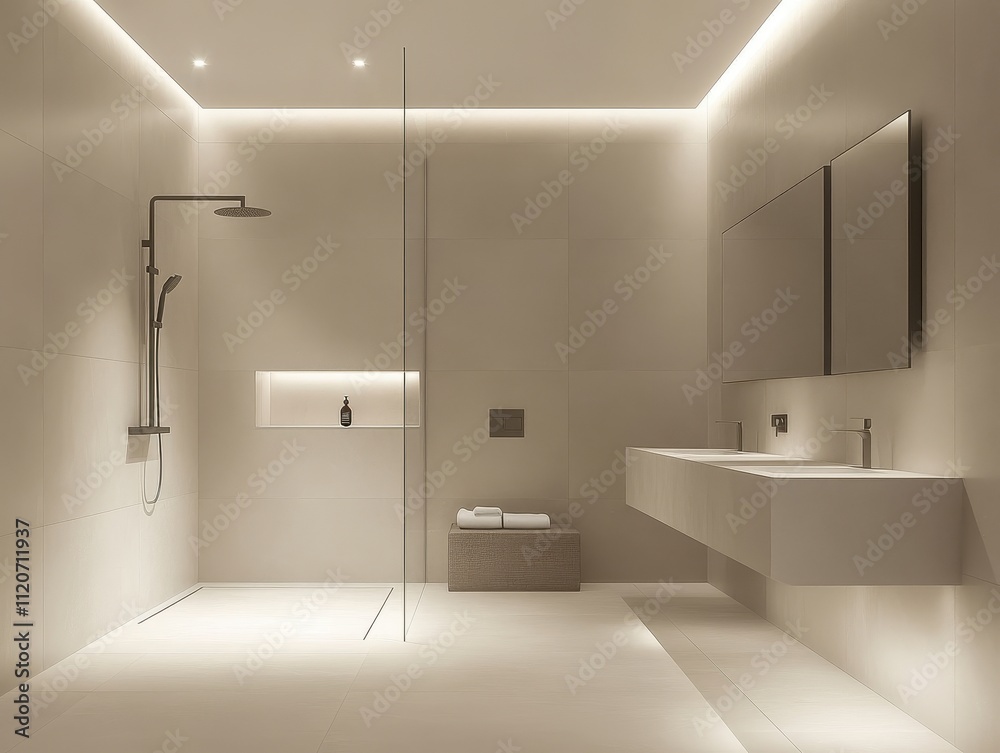 Modern Minimalist Bathroom Design With Walk In Shower Modern Minimalist Bathroom Design With Walk In Shower