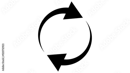 Loading, Reloading, Refresh Waiting, Syncing Arrows Rotating Sign Symbol Animation 4k Motion Graphics Video Footage with No Background