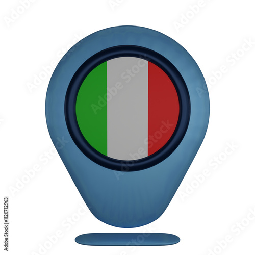 Country Location Map Italy