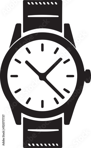 Hand watch Silhouette Vector illustration Design