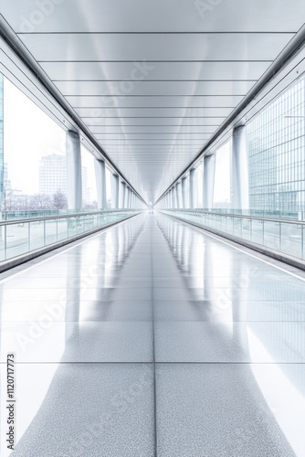 Wallpaper Mural Modern Glass Walkway with Cityscape View Torontodigital.ca