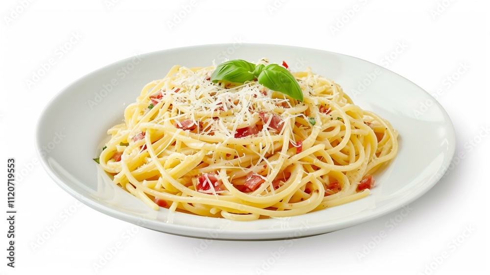 Realistic and finely detailed shot of a plate of creamy Alfredo pasta
Realistic and finely detailed shot of a plate of creamy Alfredo pasta