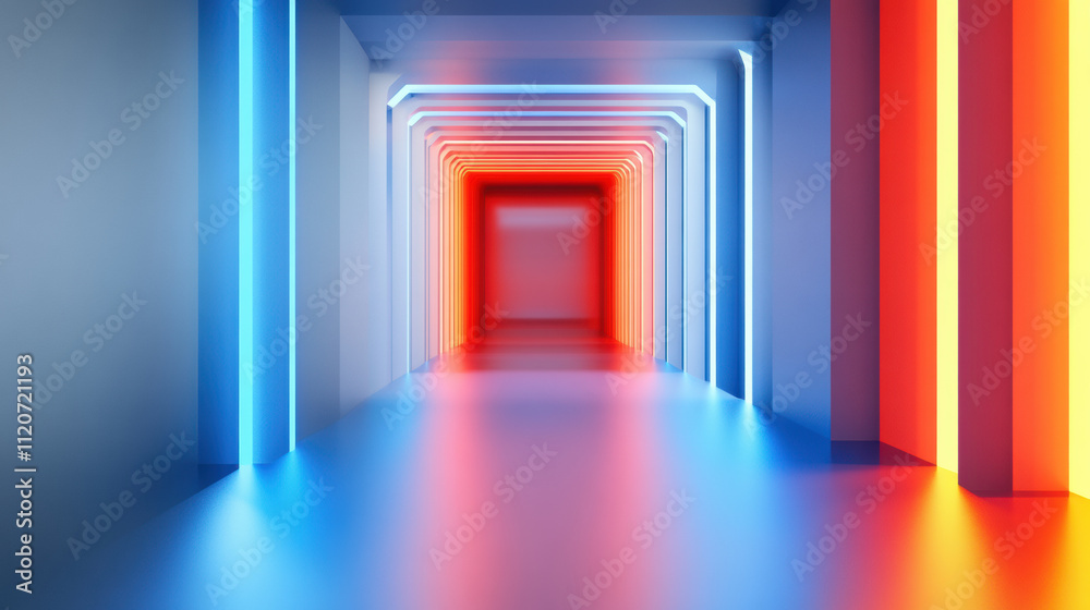 Fototapeta premium Neon Light Tunnel