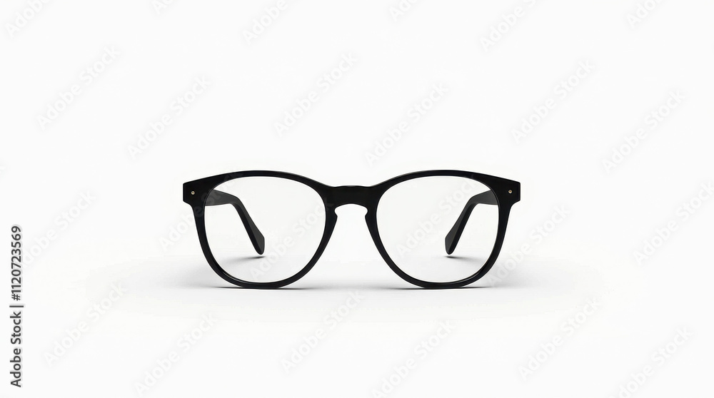 Minimalist Black Eyeglasses on White Background Photograph - Perfect for Vision Care Ads and Eyewear Retail Designs Minimalist Black Eyeglasses on White Background Photograph - Perfect for Vision Care Ads and Eyewear Retail Designs