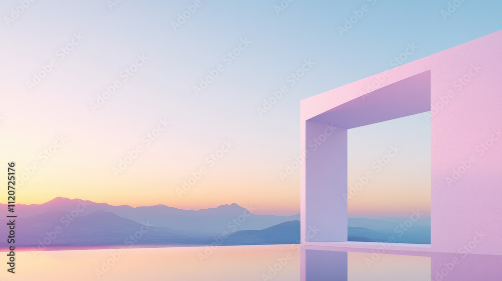 Modern Architecture with Mountain View Modern Architecture with Mountain View