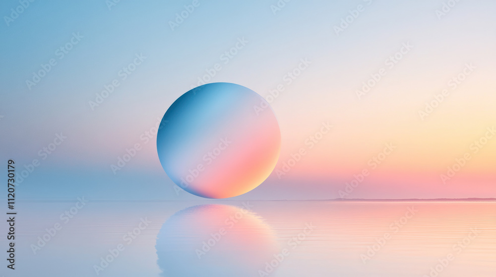 Gradient Sphere on Reflective Surface Gradient Sphere on Reflective Surface