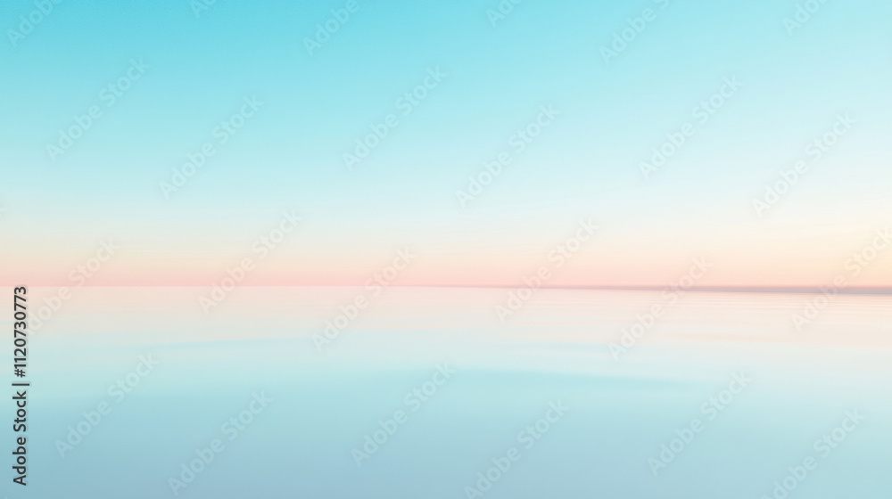 Obraz premium Calm Sea Horizon at Dawn