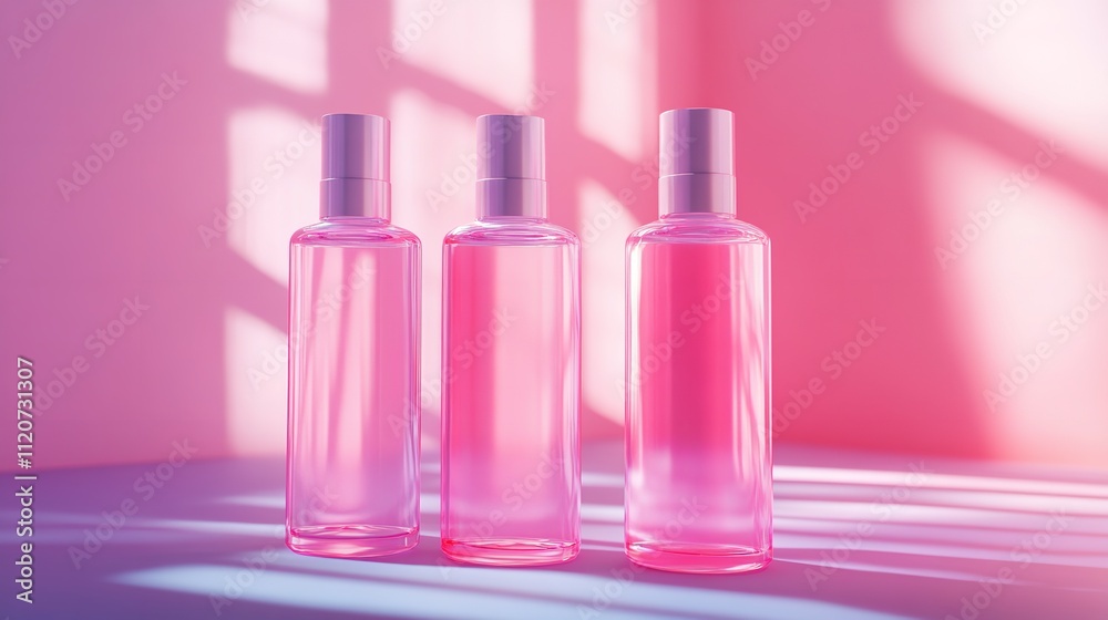 Professional Use Only Cosmetics on Pink Background. Professional Use Only Cosmetics on Pink Background.