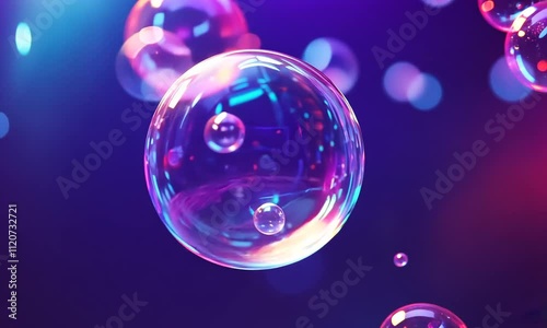 Wallpaper Mural A vibrant display of colorful soap bubbles against a blurred background. Torontodigital.ca