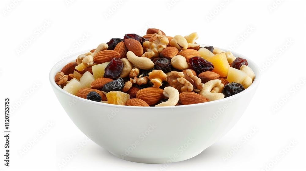 Photorealistic image of a bowl of mixed nuts and dried fruits
Photorealistic image of a bowl of mixed nuts and dried fruits