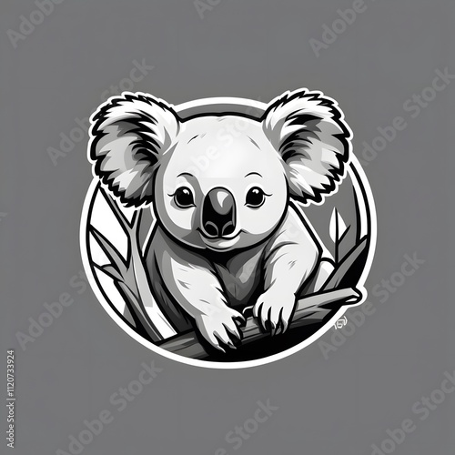 logo ilustrasion of koala photo