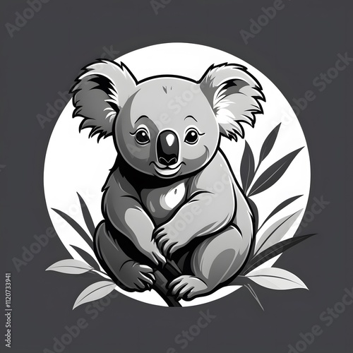 logo ilustrasion of koala photo