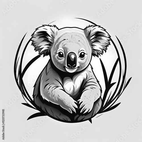 logo ilustrasion of koala photo