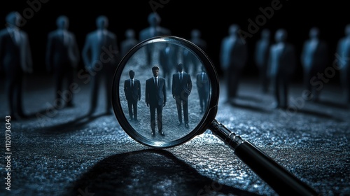 Wallpaper Mural Magnifying Glass Focuses on Business Leaders Torontodigital.ca