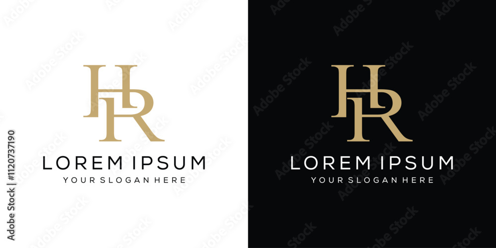 Initial letter HR logo design, luxury graphic vector, elegant symbol concept Initial letter HR logo design, luxury graphic vector, elegant symbol concept