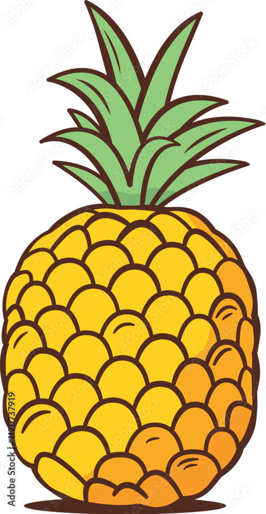 pineapple with white background vector illustration pineapple with white background vector illustration