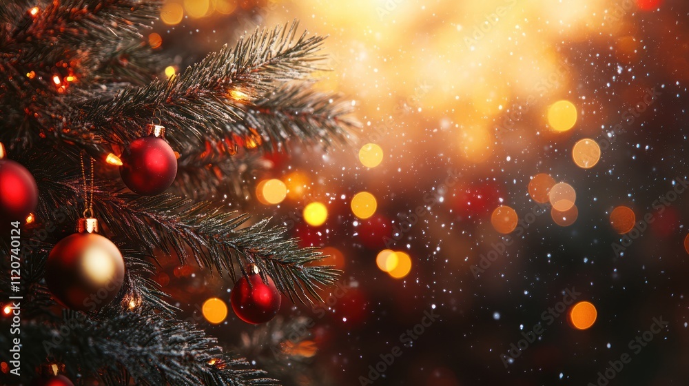 Christmas banner with copy space and sparkles for greeting card Christmas banner with copy space and sparkles for greeting card