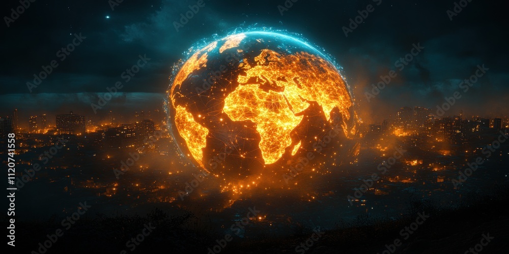 Digital Earth Connectivity Network Global Finance Telecommunication Technology Business Trading Cyberspace Digital Earth Connectivity Network Global Finance Telecommunication Technology Business Trading Cyberspace
