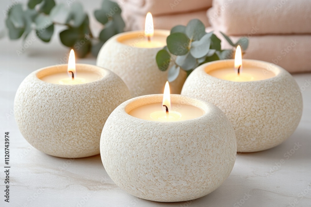 Relaxing candlelit evening cozy home decorative content calm environment close-up view serenity concept Relaxing candlelit evening cozy home decorative content calm environment close-up view serenity concept