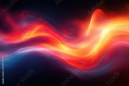 Red Light Trails Abstract Motion Background with Swirls and Soft Glow Effects