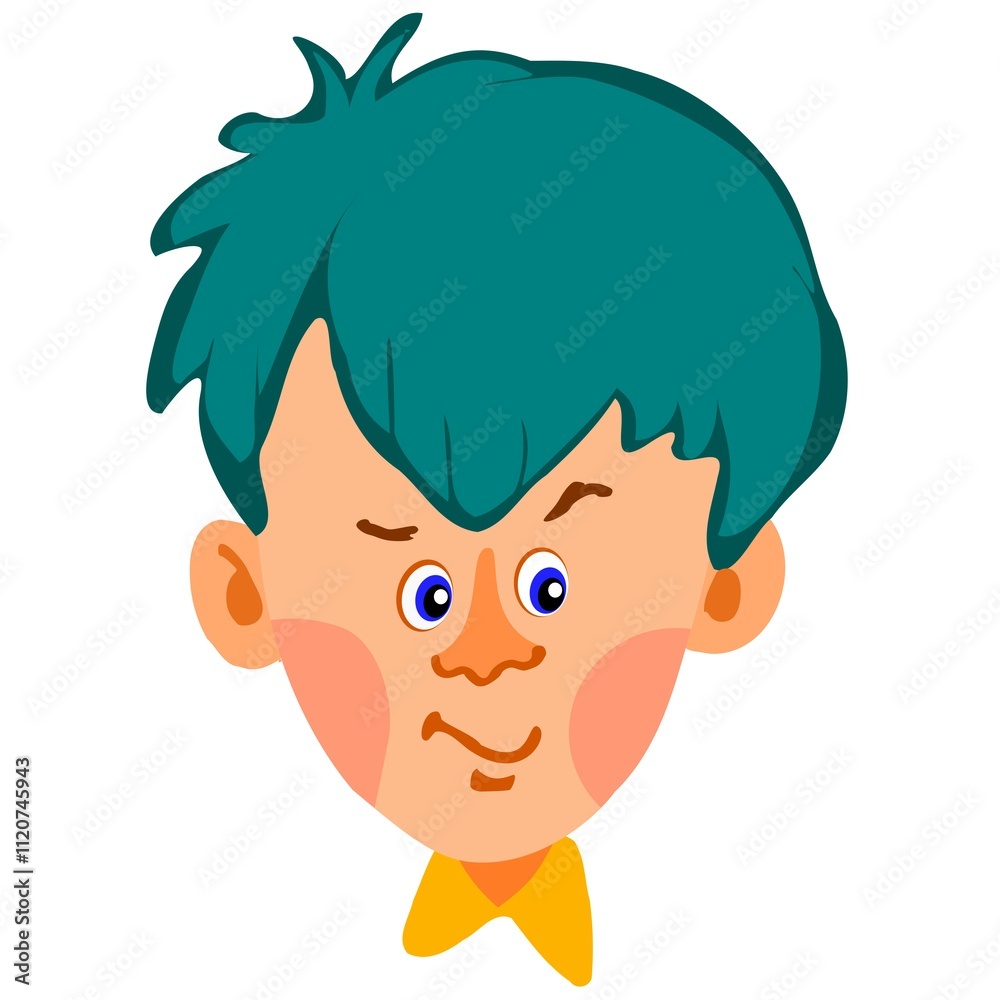 child with hair. Drawn Boy, ipg child with hair. Drawn Boy, ipg