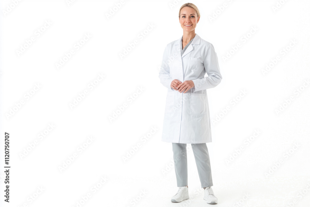 Female Scientist in Lab Coat Female Scientist in Lab Coat