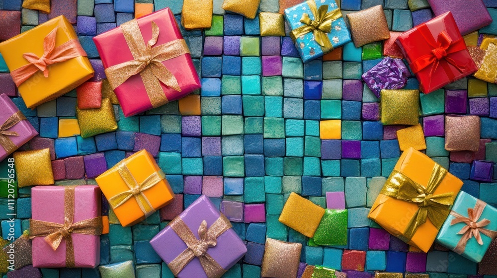 Colorful Birthday Tile Background Birthday Gift Colorful Birthday Tile Background Birthday Gift