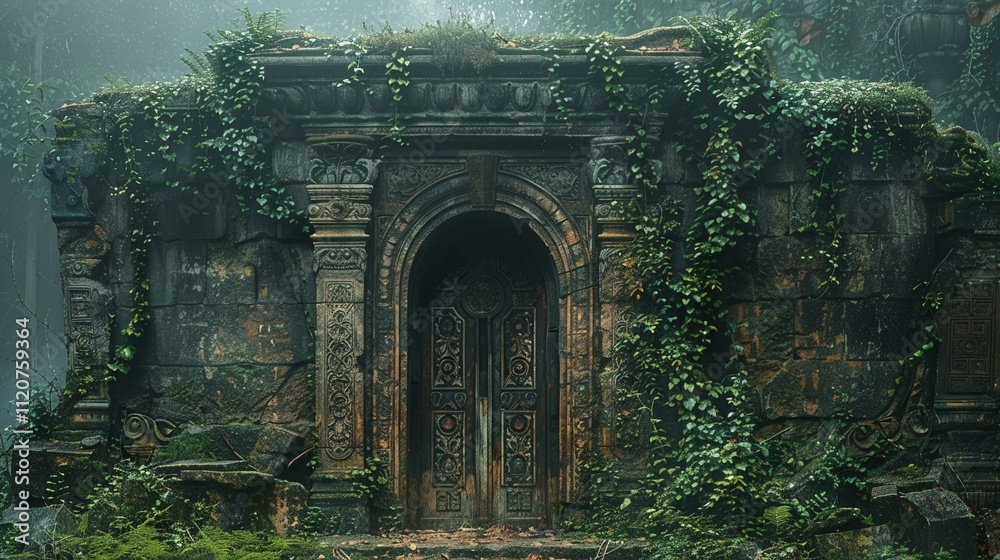 古代遺跡に閉ざされた別世界への扉3