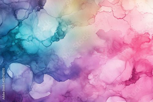 Fluid Ink Wash Watercolor Background photo