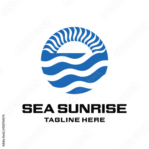 Sea Sunrise Logo Negative Space