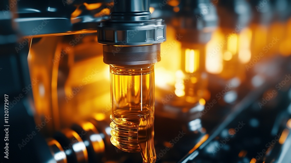 engine oil coating car pistons during operation, close-up engine oil coating car pistons during operation, close-up