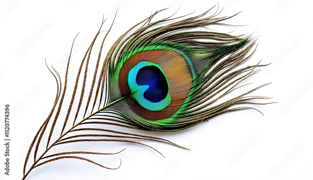 Obraz premium peacock feather close up