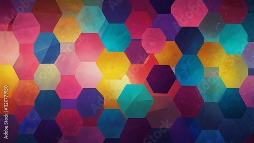 Lightning against a Stunning Overlapping Colorful Scene