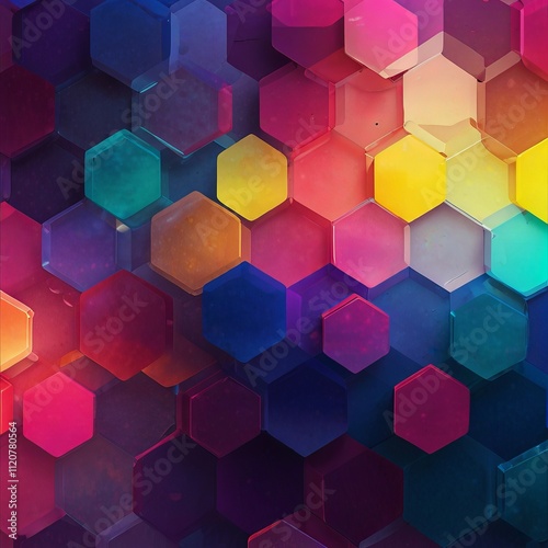 Lightning against a Stunning Overlapping Colorful Scene