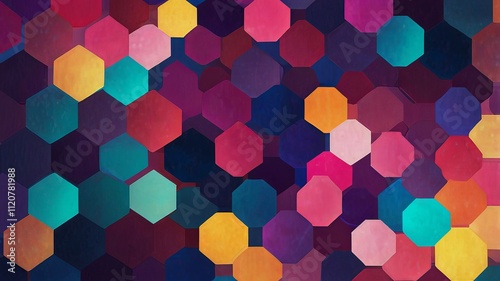 Lightning against a Stunning Overlapping Colorful Scene