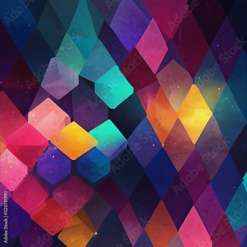 Lightning against a Stunning Overlapping Colorful Scene