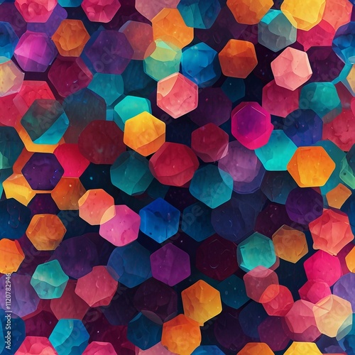 Lightning against a Stunning Overlapping Colorful Scene