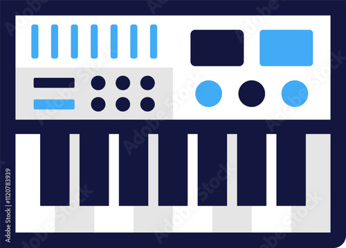 Electric Keyboard Music Day Instrument Vector Element