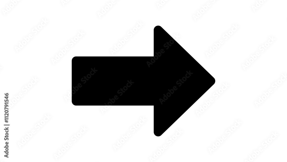 Graphic single vector editable black arrow. Isolated Right pointing arrow icon. direction, position symbol. Graphic single vector editable black arrow. Isolated Right pointing arrow icon. direction, position symbol.