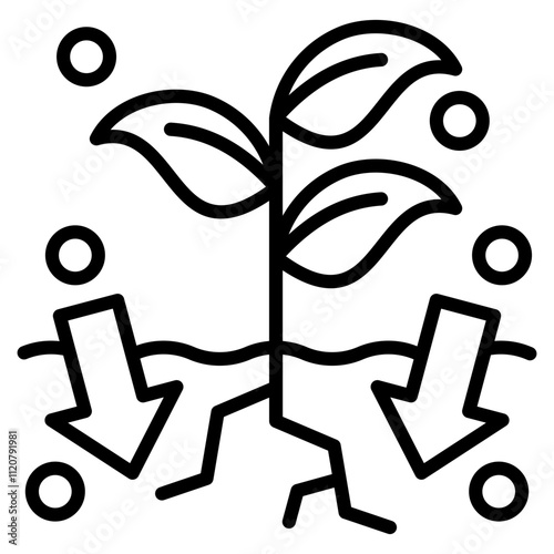 carbon sequestration single icon