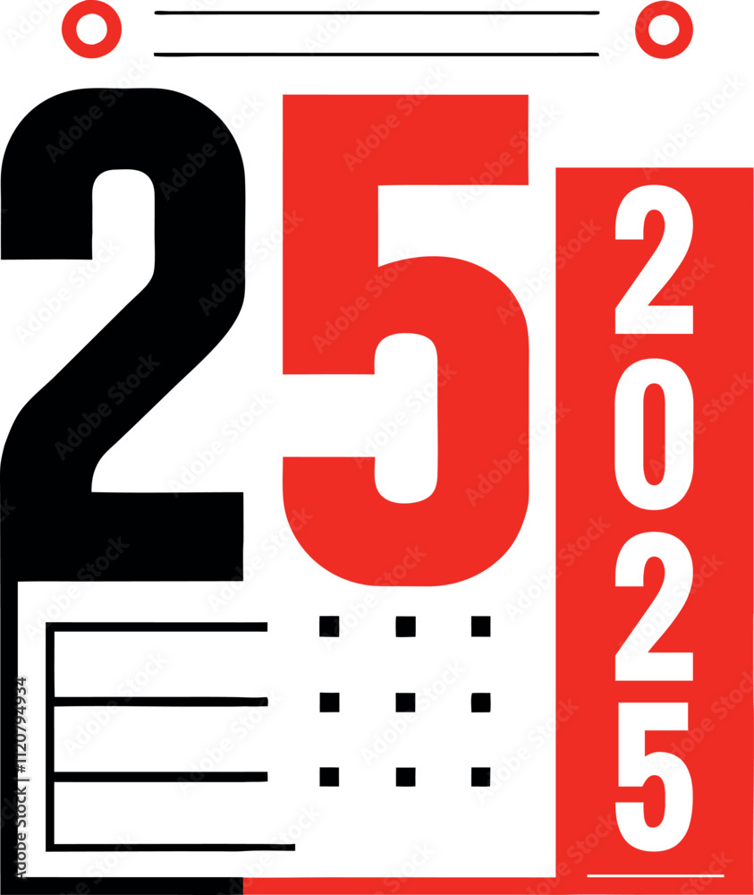 Red or Black Happy New Year 2025 Calendar Editable Template with mockup vector illustration generated Ai Red or Black Happy New Year 2025 Calendar Editable Template with mockup vector illustration generated Ai