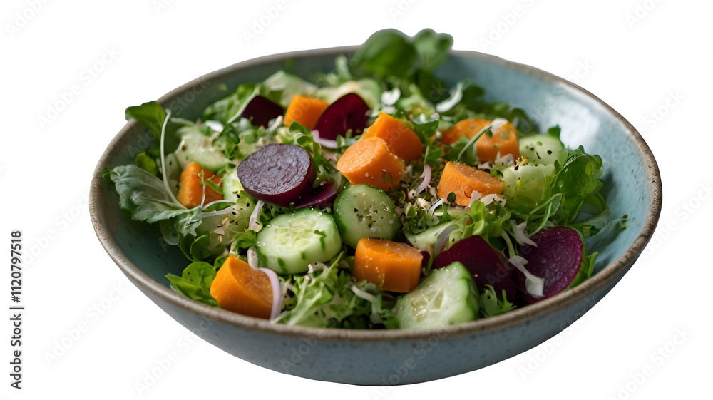 A BOWL OF SALAD ISOLATED ON WHITE BACKGROUND A BOWL OF SALAD ISOLATED ON WHITE BACKGROUND