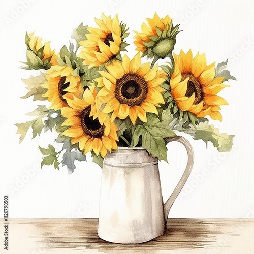 Sunflowers in Pitcher photo