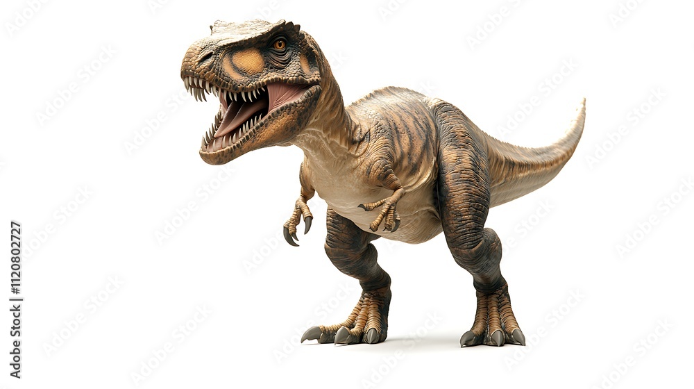 Tyrannosaurus Rex, 3D render, isolated on white background. Tyrannosaurus Rex, 3D render, isolated on white background.