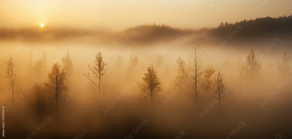 Translucent Mist Particles Glowing With Blurred Golden Hues Translucent Mist Particles Glowing With Blurred Golden Hues