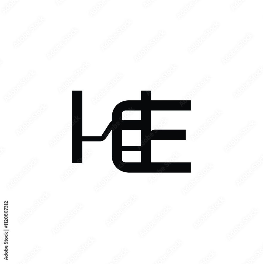 HE monogram logo design letter text name symbol monochrome logotype alphabet character simple logo HE monogram logo design letter text name symbol monochrome logotype alphabet character simple logo
