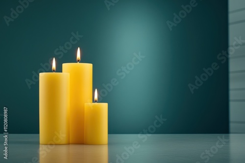 Flame Flicker: Candles Burning in the Darkness photo