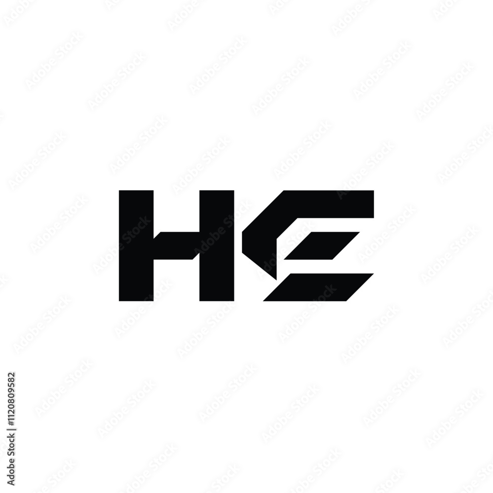HE monogram logo design letter text name symbol monochrome logotype alphabet character simple logo HE monogram logo design letter text name symbol monochrome logotype alphabet character simple logo