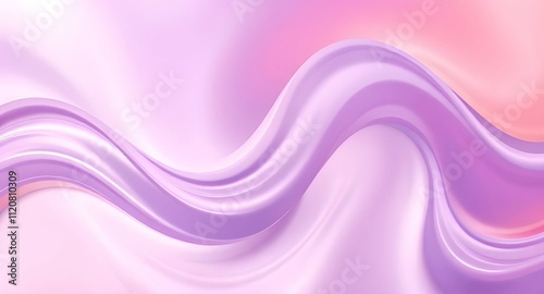 Wallpaper Mural abstract pink background with 3d rendered waves Torontodigital.ca